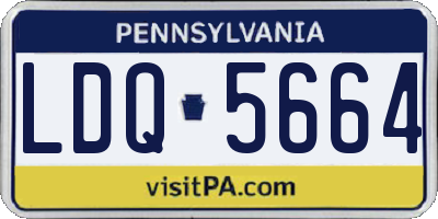 PA license plate LDQ5664