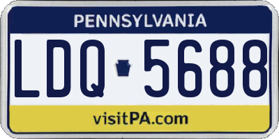 PA license plate LDQ5688