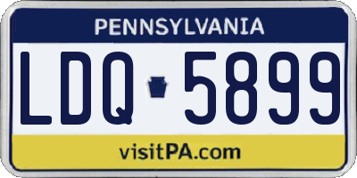 PA license plate LDQ5899
