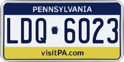 PA license plate LDQ6023