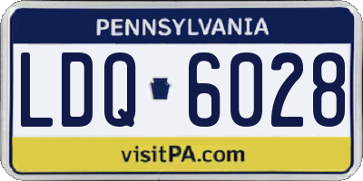 PA license plate LDQ6028