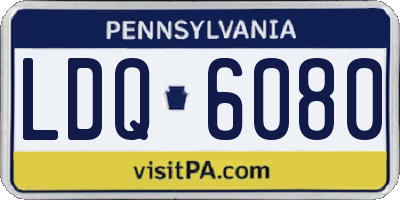 PA license plate LDQ6080