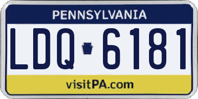 PA license plate LDQ6181