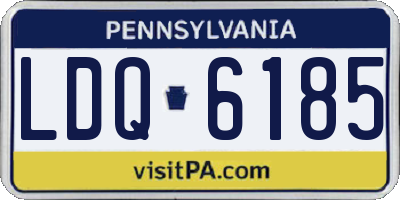 PA license plate LDQ6185