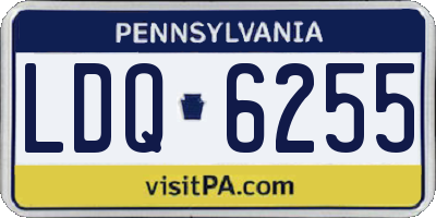 PA license plate LDQ6255