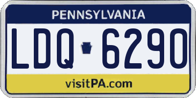 PA license plate LDQ6290