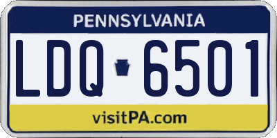 PA license plate LDQ6501