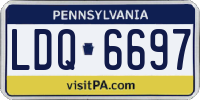 PA license plate LDQ6697