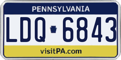 PA license plate LDQ6843