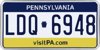 PA license plate LDQ6948