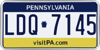 PA license plate LDQ7145