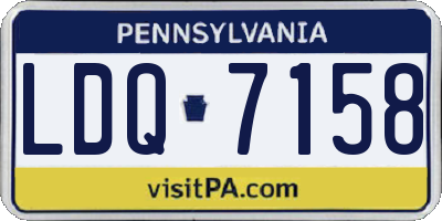 PA license plate LDQ7158