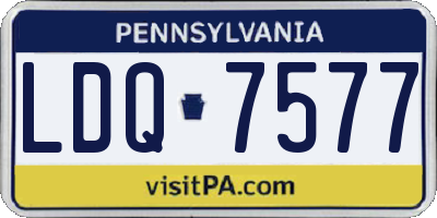 PA license plate LDQ7577