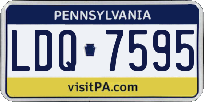 PA license plate LDQ7595