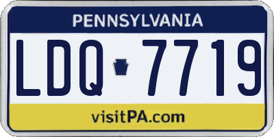 PA license plate LDQ7719