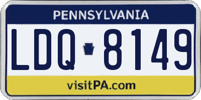 PA license plate LDQ8149