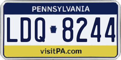 PA license plate LDQ8244