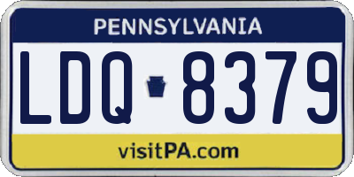 PA license plate LDQ8379