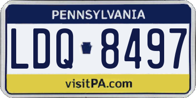 PA license plate LDQ8497