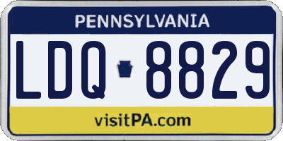 PA license plate LDQ8829