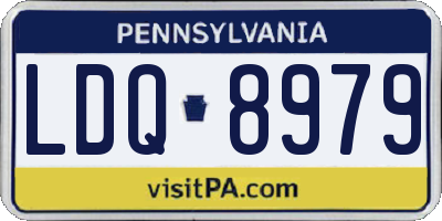 PA license plate LDQ8979