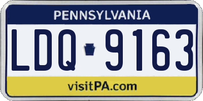 PA license plate LDQ9163