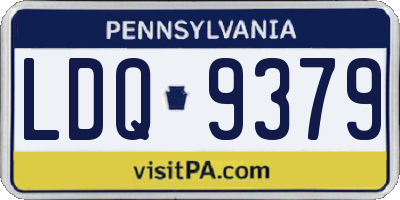 PA license plate LDQ9379