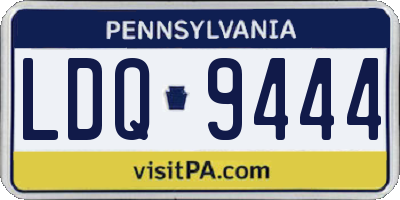 PA license plate LDQ9444