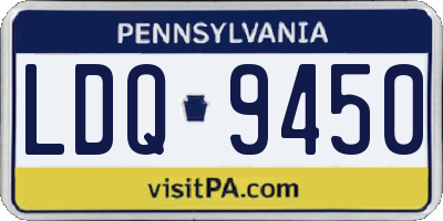 PA license plate LDQ9450