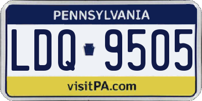 PA license plate LDQ9505