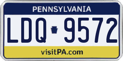 PA license plate LDQ9572