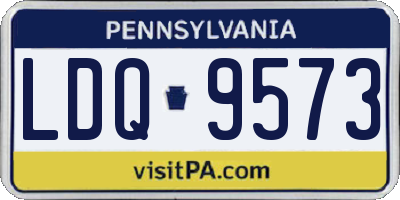 PA license plate LDQ9573