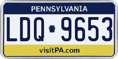 PA license plate LDQ9653