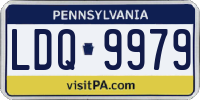 PA license plate LDQ9979
