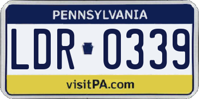 PA license plate LDR0339