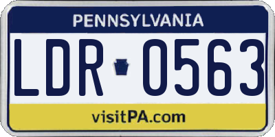 PA license plate LDR0563