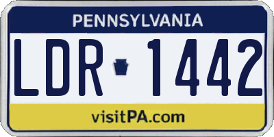 PA license plate LDR1442