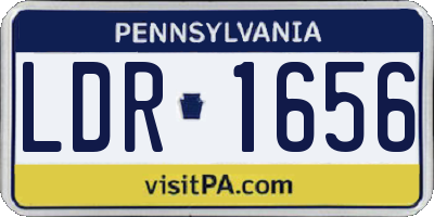 PA license plate LDR1656