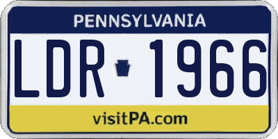 PA license plate LDR1966