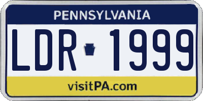 PA license plate LDR1999
