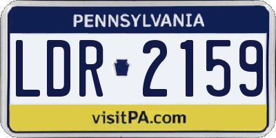 PA license plate LDR2159