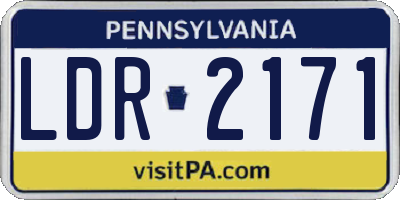 PA license plate LDR2171