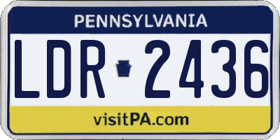 PA license plate LDR2436