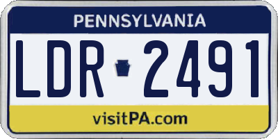 PA license plate LDR2491