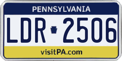 PA license plate LDR2506