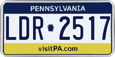 PA license plate LDR2517