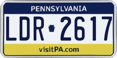 PA license plate LDR2617