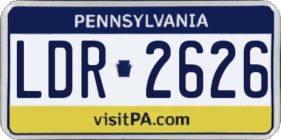 PA license plate LDR2626