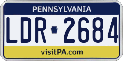 PA license plate LDR2684