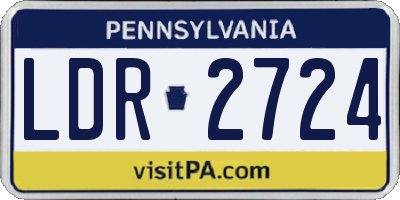 PA license plate LDR2724